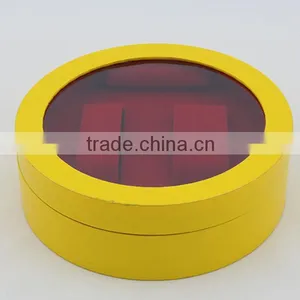 Luxury Handmade Gold Watch Box Packaging With Pvc Clear Window thumbnail-2