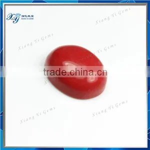 Xiangyi Gems Semi Precious Gemstones Oval Shape Cabochon Turquoise Loose Stones Red Turquoise Conchos thumbnail-1