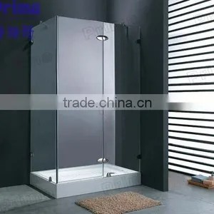 In High Quality Steel Glass Shower Enclosure With Stainless Steel Handle Combination With Acrylic Base Plate thumbnail-1