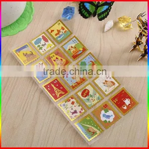 Postage Stamp Design Paper Cartoon Stickers thumbnail-1
