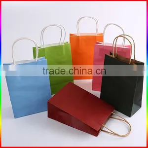 Colorful Kraft Paper Clothing Packaging Bag thumbnail-1