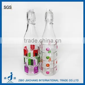 500ml Hand Painted Glass Bottles for Drinking thumbnail-1