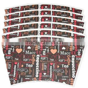 Hangzhou LvYang/GoBest High Quality 12oz Coffee Cups Cover/cups Sleeve/paper Cups Fan With Logo thumbnail-2