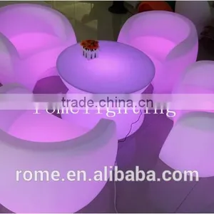 Nightclub Flashing Sofas Washable Plastic LED Bar Furniture/Led Lighting Outerdoor Chair thumbnail-1