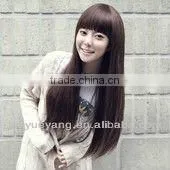High Quality Synthetic Dark Brown Straight Thicker Hair Wigs thumbnail-1