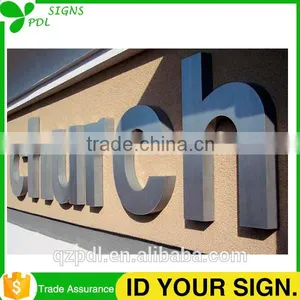 Cast Outdoor Large Stainless Steel Letter Sign thumbnail-1
