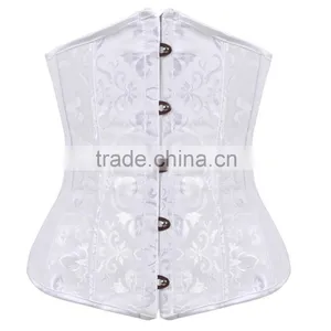Plus Size 12 Steel-Boned Lingline Underbust Brocade Corset thumbnail-6