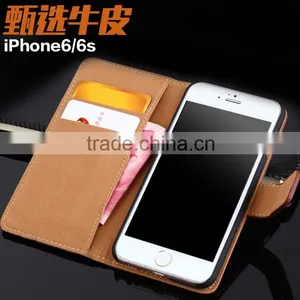 Geniue Leather Wallet Phone Case Stand for IPhone 6 thumbnail-1