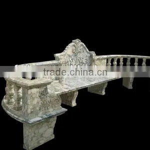Hand Carved Marble Bench thumbnail-1