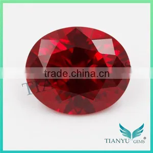 Synthetic Colored Gems for Jewellry #8 Oval Cut Ruby Stone Corundum Gemstone Price thumbnail-1