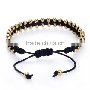 Jewelry Gold Mens Womens Cross Beads for Bracelets Brass 316l Stainless Steel Bracelet Bangle thumbnail-3