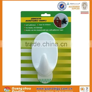 Wall Mounted Lantern Hooks Plastic Hook Plastic Removable Adhesive Wall Mount Round Hook thumbnail-3