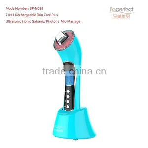 BP-M0152 Beauty Equipment Face Care Tool Mini Vibration SPA Massager Anti-wrinkle Anti-acne LED Treatment (Gold) thumbnail-4