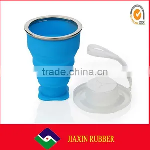 Promotional Portable Mini Drinking Silicone Folding Cup thumbnail-3