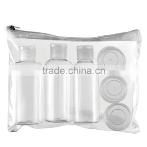 4 pc TRAVEL KIT Empty Bottles Liquid Spray Pump Squeeze Lotion Container ST-14 thumbnail-6