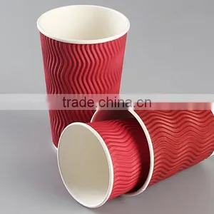 Ripple Wall Style Paper Coffee Cups thumbnail-3