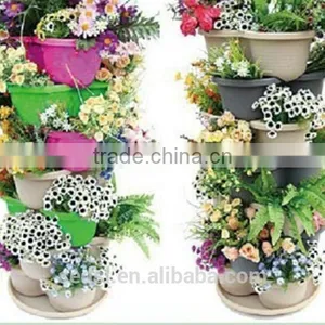 Hot Sale Self-watering Stackable Plastic Garden Planters and Pots thumbnail-1