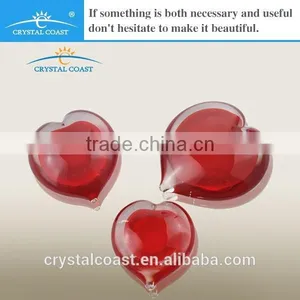 Blown Samll Glass Ornaments Red Heart thumbnail-1
