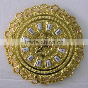 Antique Flower Shape Bronze Wall Clock, Classic Wall Decorative Hanging Clock, Bronze Mounted Art thumbnail-3