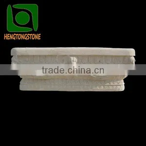 Beige Stone Bathtubs With Lion Head thumbnail-1