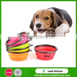 Expandable Travel Pet Feeding Silicone Bowl for Dogs & Cats thumbnail-2