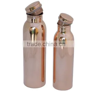 100% Pure Copper Bottle Set of 2 | Copper Bottle 600ml , 900ml thumbnail-2