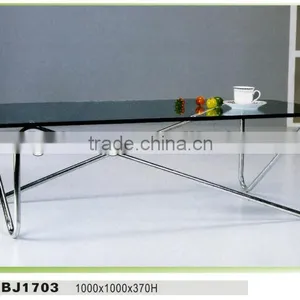 Modern Rectangular Glass Coffee Table With Metal Legs/glass Top Stainless Steel Base Coffee Table/ With Glass Top thumbnail-1