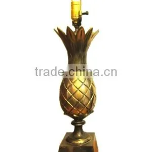 Brass Pineapple Lamp Wth Wooden Base For Your Home Decoration thumbnail-1