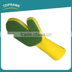 Household Kitchen Labor Protection Dish Washing Scouring Pad Cleaning Glove Latex Sponge Glove thumbnail-1