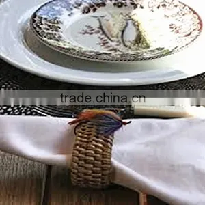 RH-YF21 Wholesale Weaved Bracelet Decorating Towel Ring Rattan Napkin Ring thumbnail-1