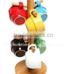 Bamboo/WOOD Mug Tree/cup Holder/rack thumbnail-1