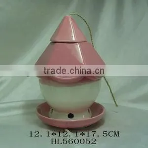 Garden Decorative Ceramic Hanging Bird Breeding Cage thumbnail-1