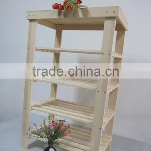 Foldable Modern Step Style Wood Decorative Flower Display Shelf thumbnail-6