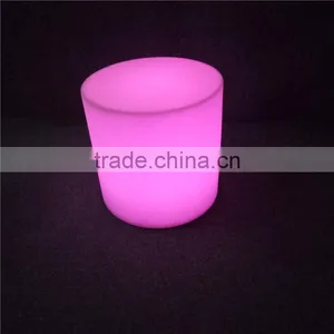 Used Nigtclub Furniture LED Flashing Bar Furniture White PE Material D42*H42cm Round Bar Stools With RGB LEDs Inside thumbnail-3
