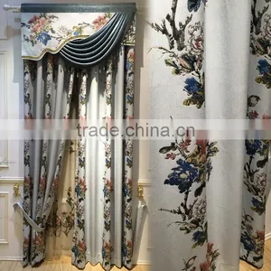 PRS-623 Momoda Luxury Home Decorations French Retro Antique Curtain With Sheers and Valance Arabian Coffee Color Curtain Fabric thumbnail-1