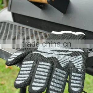 BBQ Grill Cooking Gloves, Iron Throne 932 F Extreme Heat Resistant Oven Mitts & BBQ Accessories-14" Long thumbnail-6