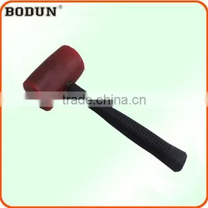 H3007 Red Rubber Mallet Hammer With Steel Handle thumbnail-1