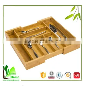 New Arrival Bamboo Flatware Storage Tray thumbnail-6