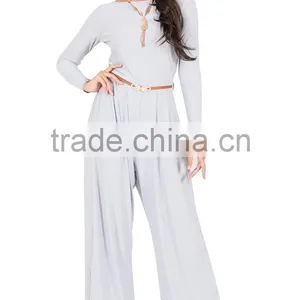 Black Jumpsuit Woman Long Pants Sleeve Wide Leg Jumpsuit Romper Playsuit Pant Suit thumbnail-6