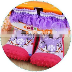 Shuoyang Crochet Booties Free Pattern Infants Socks With Rubber Sole Soft Cute Baby Sock Shoes thumbnail-1