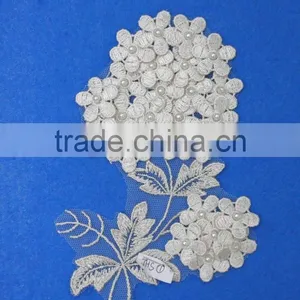 Most Beautiful Ladies Flower Blouses Design Bead Pearls With 3d Flower Applique Work thumbnail-1