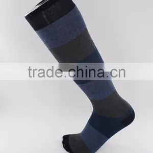 Autumn Winter Season 200 Needles Melanged Cotton Yarn Knee High Socks Men thumbnail-5