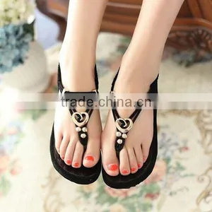 HFR-T0046 Wholesale Latest Design Candy Color 2014 Fashion Ladies Flat Sandals thumbnail-1
