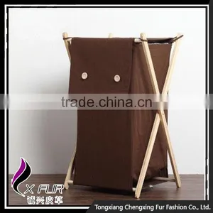Unique Foldable Cotton Linen Washing Clothes Laundry Basket Bag Hamper Storage thumbnail-2