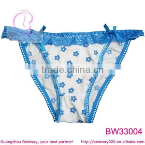 Hot Sex Images Girl Blue Floral Bikini Panty in Apparels thumbnail-1