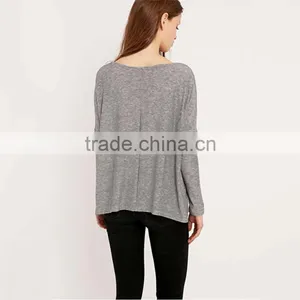 Stylish t Shirts Design Loose Neck t Shirts of Custom Long Sleeve t Shirts for Men thumbnail-2