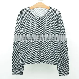 Print Cardigan Woolen Kids Knitted Sweater Designs for Children thumbnail-1