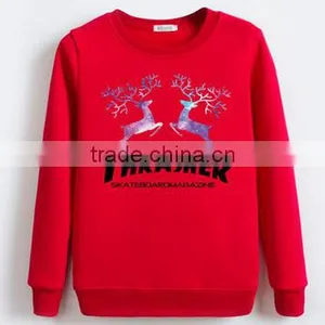 Wholesale Cheaper Customized Design Crewneck Pullover Fleece TC65/35 Cheaper Hoodies/sweatshirt thumbnail-1