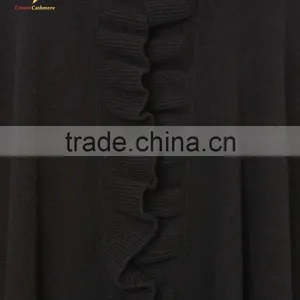 Pure Color Winter Handmade Poncho Wholesale Cashmere Women Knit Poncho thumbnail-3