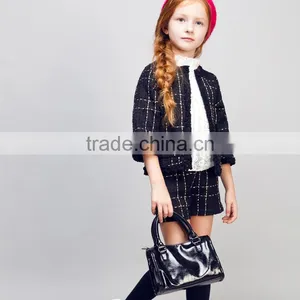 STOCK Available! COOL KID ZONE 2016 Girls Coat for Autumn Harf Sleeves Top Coat With Short Pant Children Complete Sets thumbnail-1